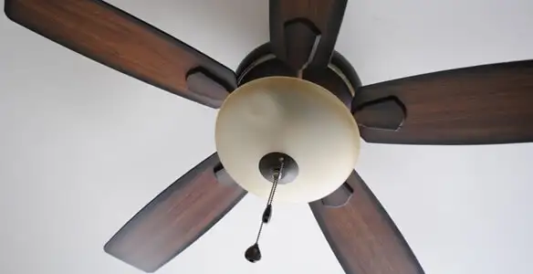 Fully installed ceiling fan with balanced blades and light fixture in Detroit, MI