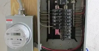 electrical panel upgrade service showing outdated electrical panel prepared for professional replacement in Detroit, MI