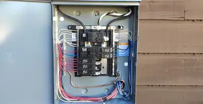electrical panel upgrade service featuring newly installed electrical panel wired by licensed electricians in Detroit, MI