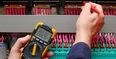 electrical service showing professional testing and troubleshooting of electrical panel by licensed electricians in Detroit, MI