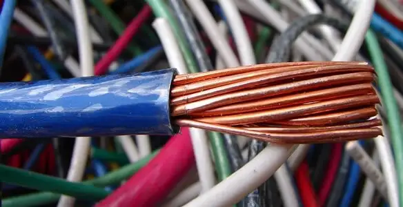 electrical wiring services showing exposed copper conductors and cable preparation in Detroit, MI