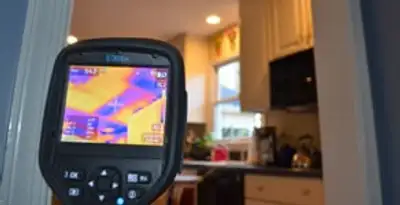 home energy audit service using thermal imaging to evaluate electrical efficiency inside a home in Detroit, MI