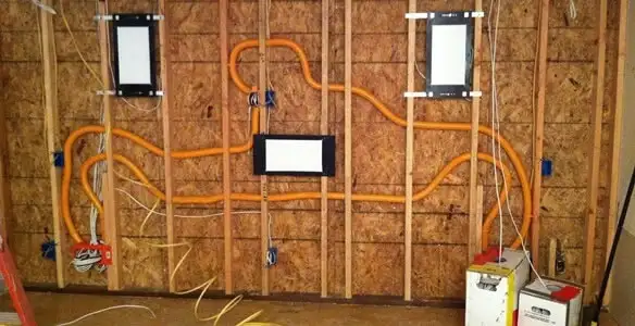 new construction wiring project displaying complete electrical system layout installed by professionals in Detroit, MI