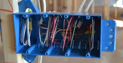 new construction wiring installation featuring electrical boxes and cable routing by expert electricians in Detroit, MI