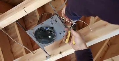 Professional recessed lighting installation with electrical wiring by licensed electricians in Detroit, MI