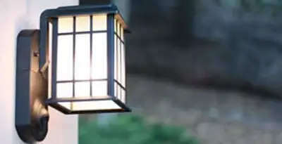 security light installation services with professionally mounted exterior wall light in Detroit, MI