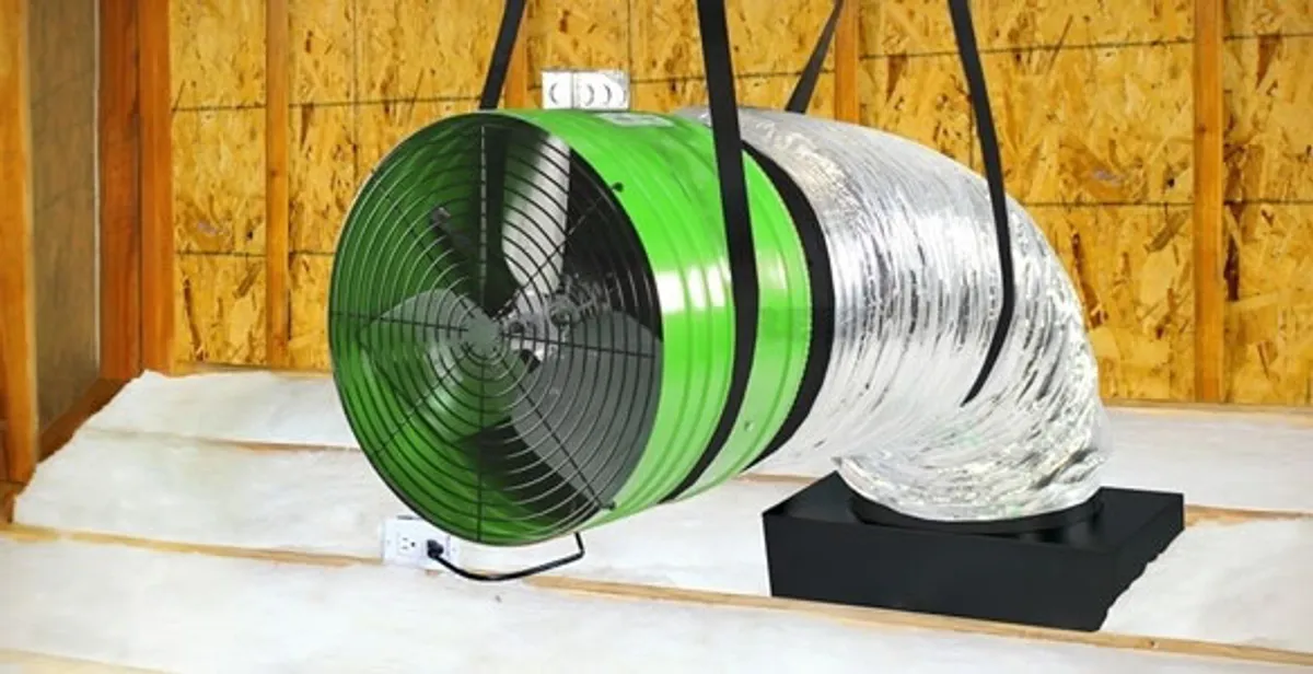 whole house fan installation services with professionally mounted ventilation fan system in Detroit, MI