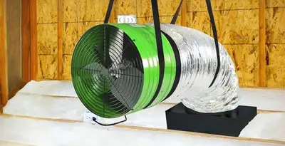 whole house fan installation services with professionally mounted ventilation fan system in Detroit, MI